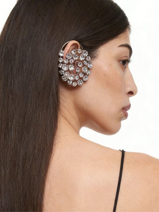 Ishhaara Geometric Circle Earcuff Earrings