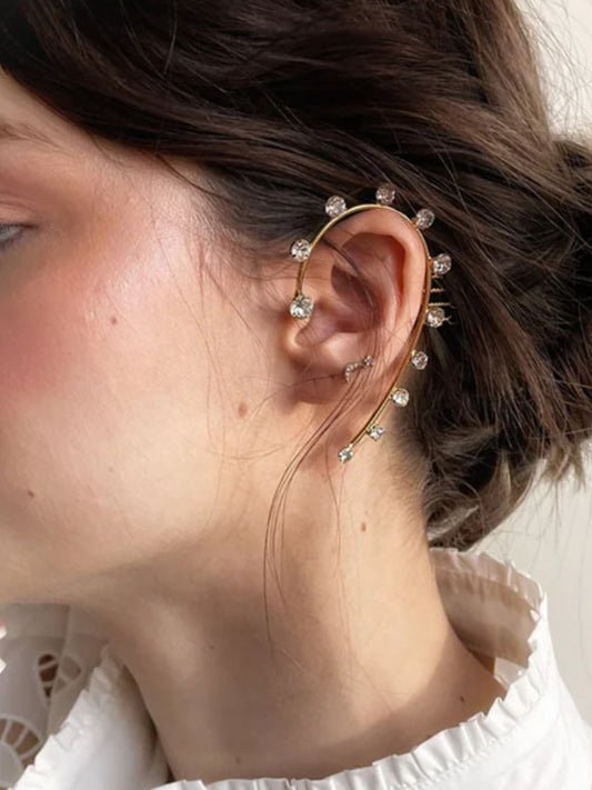 Ishhaara Single Sided Floral Curve Ear Cuff Earrings